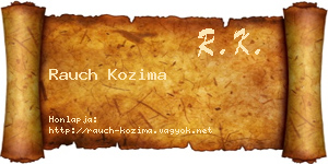 Rauch Kozima névjegykártya